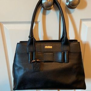 Kate Spade Black Leather compartment Shoulder Bag